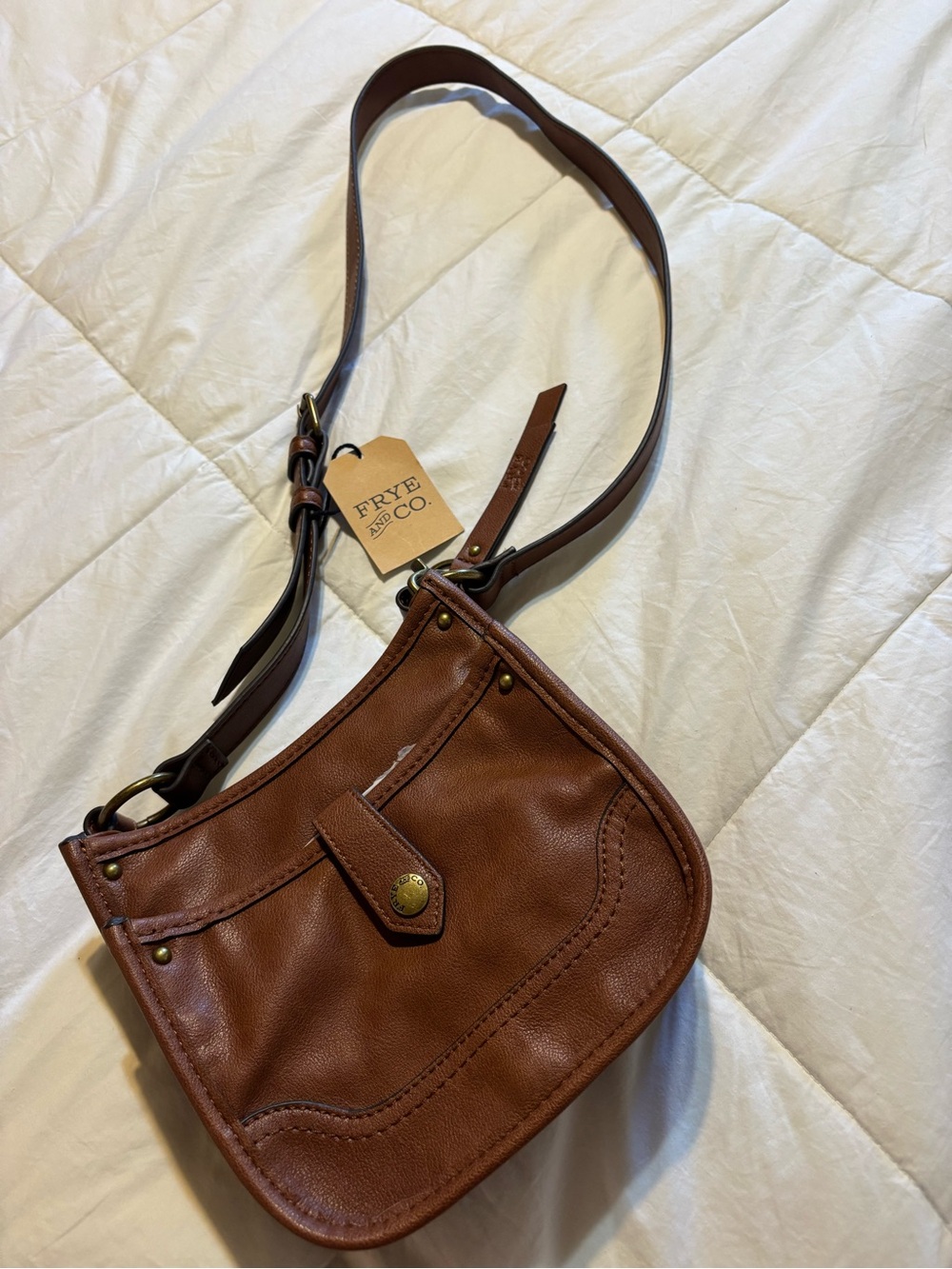 Frye Co Brown Leather Crossbody Bag